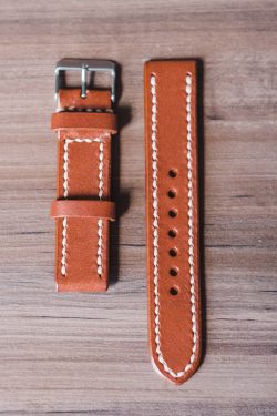 pulseira de relógio em couro whisky