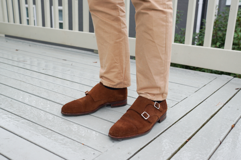 sapato social masculino monkstrap sapato double monkstrap meermin camurça caramelo