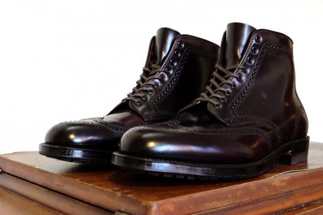 Bota Brogue Alden Shell Cordovan Color 8