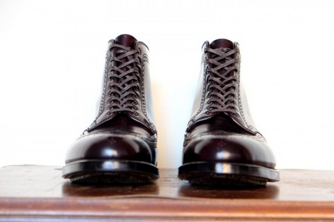 Bota Brogue Alden Shell Cordovan Color 8