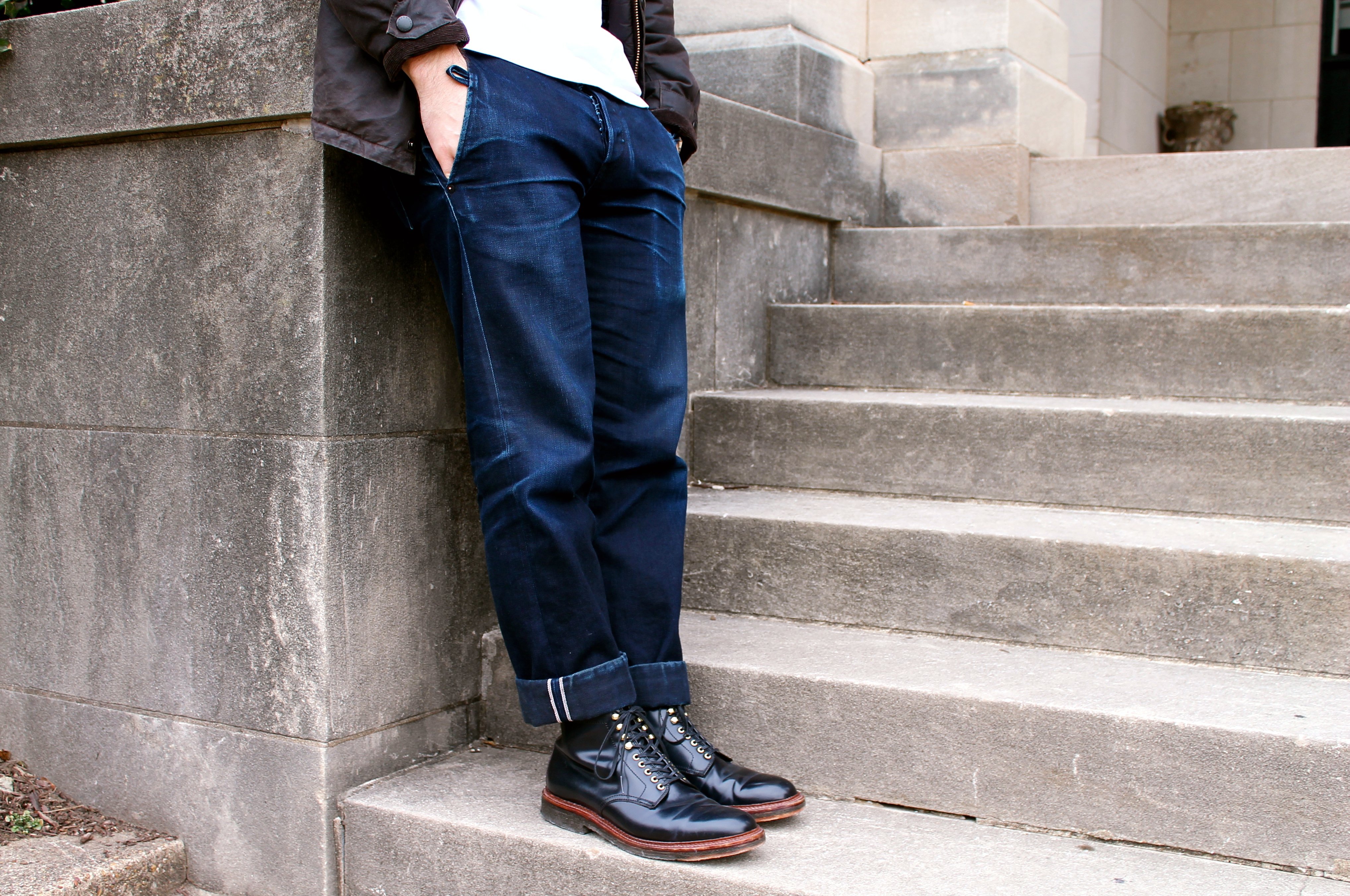 bota em couro shell cordovan