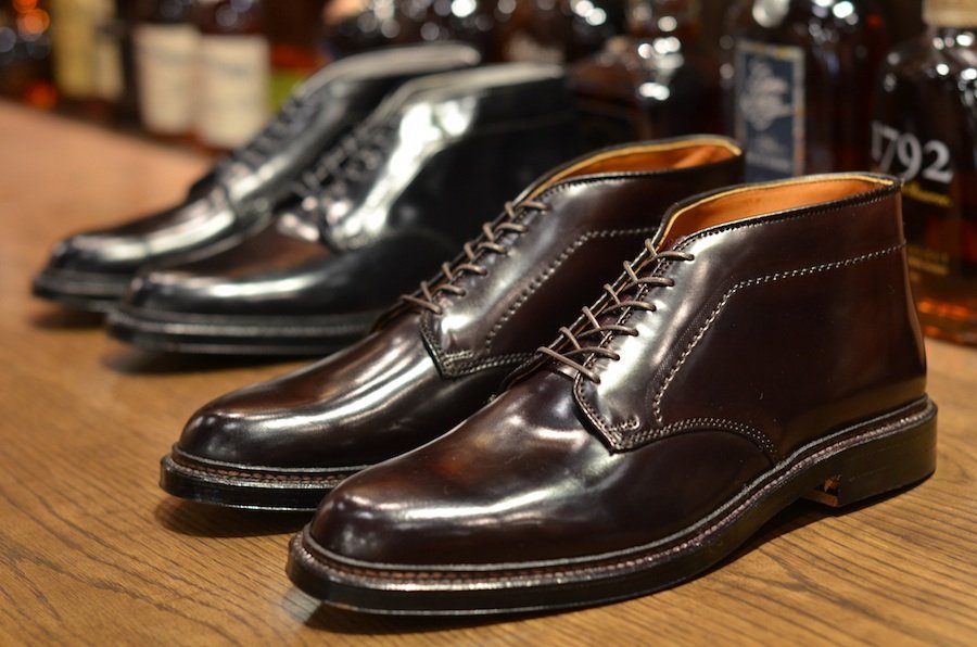 bota chukka em couro shell cordovan