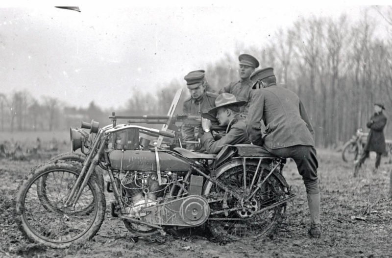 US Army Harley-Davidson na Primeira Guerra Mundial.
