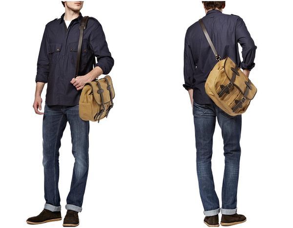 bolsa carteiro masculina de lona