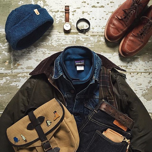 gorro masculino azul com bota rústica
