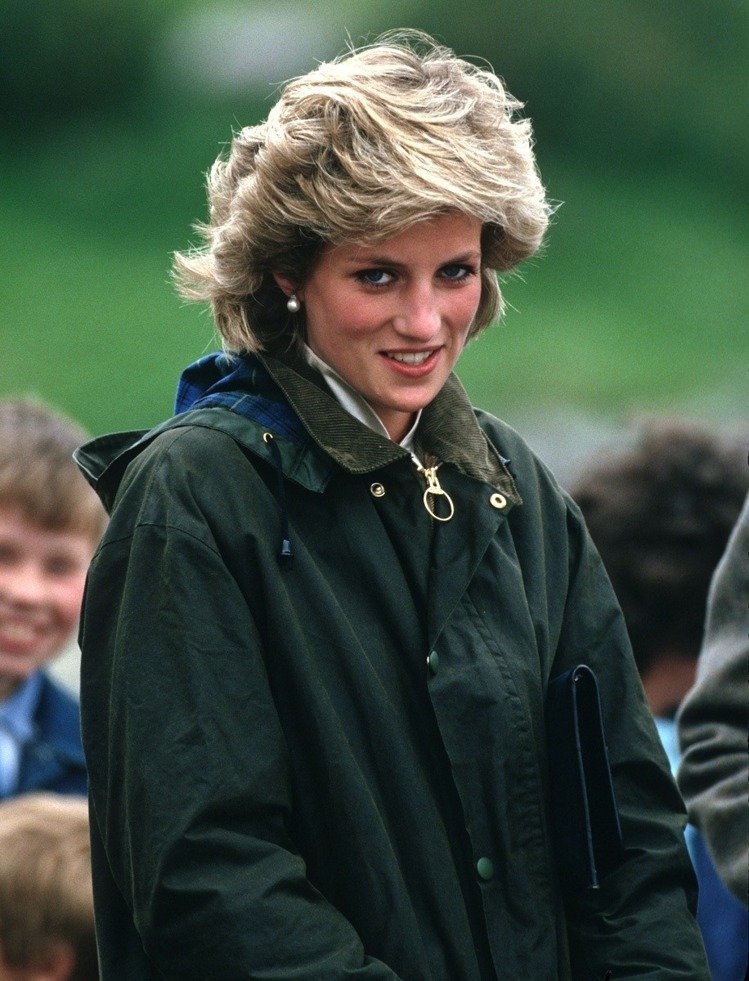 Princesa Diana de jaqueta Barbour