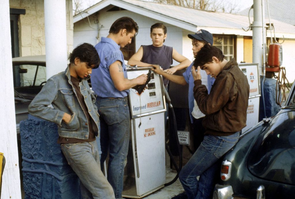Duranteas filmagens de The Outsiders (Vidas sem Rumo) Duranteas filmagens de The Outsiders (Vidas sem Rumo)